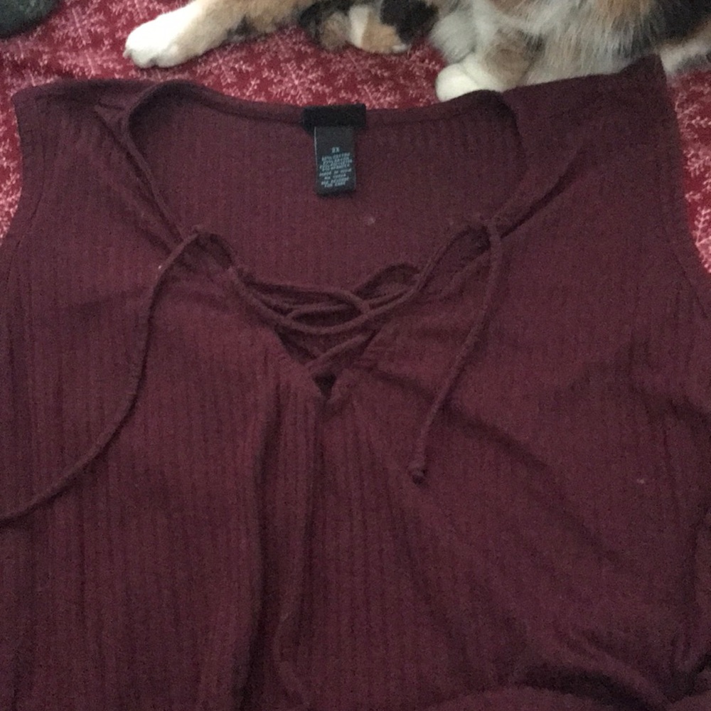 Lace up sleeveless top from rue21